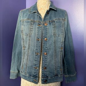 NWT Chico’s Blue Jean Denim Jacket Size 1 Medium 8